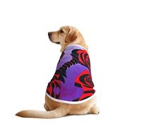 Abstract Smoked Rose Dog Shirt Vest Dog Clothes- Breathable Cooling for Big Dogs, Sun Protection Comfort Wear for Golden Retriever, Husky, Alaska Outdoor Activities XX-Large