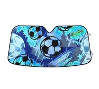 Abstract Soccer Balls Car Windshield Sun Shade Front Windshield Sun Shade Keeps Your Vehicle Cool 53×23.5 inch