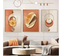 Abstract Solid Geometry Posters and Prints Light Luxury Home Decor Canvas Painting Wall Art Picture for Living Room Cuadros 50x70cm(20x28in) x3 innerframe