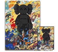 Abstract Splatter Kaws 1000 Piece Jigsaw Puzzles for Adults Challenging Puzzles Ideal for Lover Perfect Christmas New Year Valentine's Gift 1000 PCS(38x26cm)