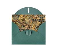 Abstract square pattern Dark Green Patterns greeting card 6x4 inches with envelope, covering birthdays, weddings and other occasions