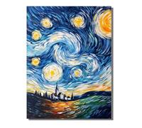 Abstract Starry Night 5D Diamond Painting Kits for Adults Kids, DIY Full Drill Crystal Gem Art Paintings Embroidery Mosaic Kits, for Christmas Home Room Decor, Gifts for Girl 12x16 inch SYLF779