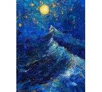 Abstract Starry Sky Paint by Numbers for Adults with Frame, Large Paint by Number Canvas Kits, DIY Color Oil Painting Acrylic Paints with Brushes, Hobbies for Adults Women, Home Decor 100x150cm J8-259