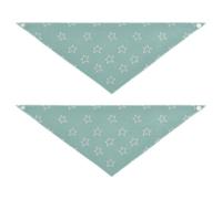 Abstract Stars Shape Drawed Bold Lines Green bulk dog bandanas Unique Shape Adjustable Fit Triangle Bibs Kerchief Set Cute Pet Accessories for Dogs Cats M