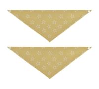 Abstract Stars Shape Drawed Bold Lines Yellow cute dog bandanas Adjustable Triangle Bibs Kerchief Set Cute Pet Accessories for Dogs Cats M