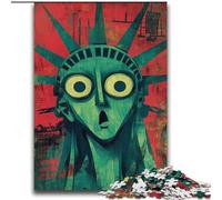 Abstract Statue of Liberty 2000 Piece Jigsaw Puzzles for Teenagers, Family Game Stress Reliever Difficult Challenge Gifts for Friends And Family (70x100cm)