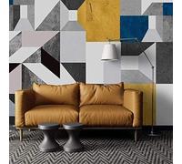 Abstract Stereo Multicolour Geometric Creative Modern 3D Wallpaper Premium Textured Silk Neutral Tones Material Ideal for Living Room Bedroom-430cm×300cm
