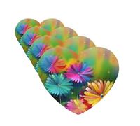 Abstract Style Colorful Flowers Car Air Freshener Cards for Women Men 4 Pack Cute Car Accessories Long Lasting Scent Car Diffuser Hanging Auto Aromatherapy Tablets Car Fresheners Gifts