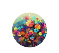 Abstract Style Colorful Flowers Car Air Fresheners 6 Pcs, Funny Hanging Car Air Fresheners Cute Long Lasting Scented Mirror Hanging Decoration Ornaments Gift Interior Decor Accessories For Men Women