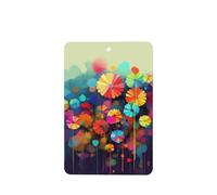 Abstract Style Colorful Flowers Car Air Fresheners 6 Pcs, Funny Hanging Car Air Fresheners Cute Long Lasting Scented Mirror Hanging Decoration Ornaments Gift Interior Decor Accessories For Men Women