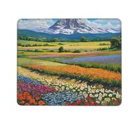 (Abstract Style Colorful Flowers) Printed Mousepad 10 x 12 inch, Waterproof Non-Slip Mouse-Pad Rubber Base for Laptop Desktop Mat for Home Office Desk Decor