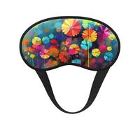 Abstract Style Colorful Flowers Sleep Mask Soft Comfortable Eye Mask with Adjustable Strapblackout Eye Sleep Shade Cover for Women Girls Men Travel Yoga Nap Shift Work