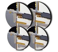 Abstract Style Round Metal Hob Covers 4-Piece Stove Plate Cooker Hob Covers for Electric Cookers Top Burner Gas Range Oven Protector Kitchen Tools Accessories Modern Cooktop Kitchen Decor