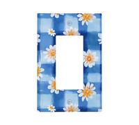 Abstract Summer Hippie Flowers Light Switch Wall Plate Faceplate Cover Single Rocker 1 Gang Decorator Outlet Receptacle Covers for Home Kitchen Room Bathroom Decor