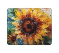 Abstract Sunflower Multicolor Mouse Pad with Stitched Edge, Comfortable Mouse Pads with Non-Slip Rubber Base Gaming Mouse Mat Washable Mousepads Computers Laptop Desk Accessories for Office 7 x 8.6 in