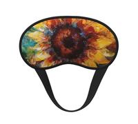 Abstract Sunflower Multicolor Sleep Mask for Men Women Blackout Eye Masks for Sleep, Relaxing Zero Pressure Night Blindfold Soft Breathable Eye Cover for Travel, Night Work, Nap, Office