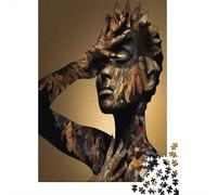 Abstract Sunflower Rätsel Für Erwachsene |African American Woman| Familienspaß-Puzzles 38x26cm/1000pcs Erwachsene