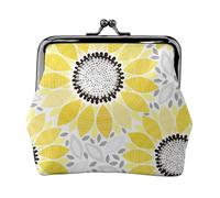 Abstract Sunflowers print Coin Purse, Mini Change Purse for Women Small Coin Purse for Credit Card Folded Bills