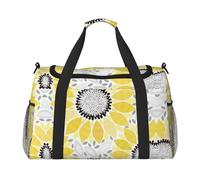 Abstract Sunflowers Print Hand Travel Bag Ideal for Long-Distance Travel and Daily Use