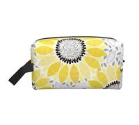 Abstract Sunflowers Print Toiletry Bag for Men Travel Toiletry Bag, Spacious Capacity Cosmetic Bag for Women