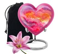 Abstract Sunset Bliss Urn, Funeral Urns for Ashes, Urn for Ashes for Women, Heart Urn, Decorative Urns, Cremation Urns for Human Ashes, Large Urns for Human Ashes Adult Male (Size - 8 Inch)