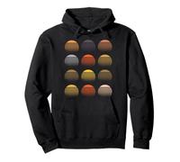 Abstract Sunset Grid - Retro Minimalist Circle Art Pullover Hoodie