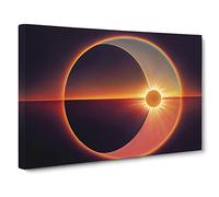 Abstract Sunset Sun Vol.4 Canvas Print | Gallery Wrapped 30mm Frame Wall Art | 30x20 inches | Ready to Hang | Abstract Landscape Picture | Living Room Bedroom Lounge Office