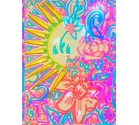 Abstract Sunshine Hand-Painted And Designed 200 Floral Detailed, Unlined Page Journal/Art Pad/ Drawing Book: By: Artist Mary Elisabeth Linder @ MaryEMade