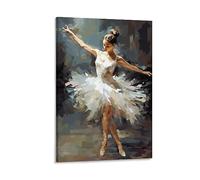 Abstract Swan Dance Painting Poster Retro Gorgeous Elegant Dancer Canvas Wall Art Prints Painting for House Room