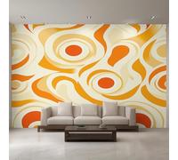 Abstract Swirl Wallpaper for Living Room, Retro 70s 80s Wall Mural for Bedroom 130x80 cm, Non-Woven Photo Wallpaper, Home Decor D&O67