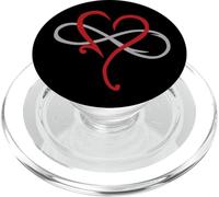 Abstract Swirly Heart & Infinity Sign Modern Valentine Love PopSockets PopGrip for MagSafe