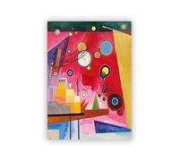 Abstract Synesthesia Art Wassily Kandinsky Painting Canvas Prints Schweres Rot Heavy Red Exhibition Museum Poster Wall Art Decor 40X50Cm Unframed