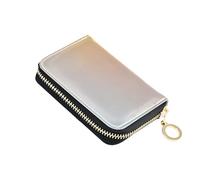 Abstract Teal Blurred Color Womens Wallets Zip Around Cute Card Holder RFID Blocking Print Zipper Wallet with Coin Pocket