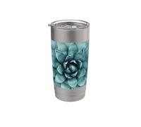 Abstract Teal Turquoise Blue Stainless Steel Insulated Tumbler