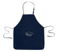 Abstract Terry Cotton Aprons For Cooking - Chef Apron with Pocket Adjustable Neck Strap - Kitchen Apron Men Women - 24"x28", Navy - Baker Hat, One size fits most