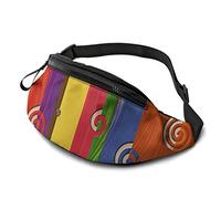 Abstract Texture Art Colourful Swirl Fanny Pack Waist Bags for Women & Men, Casual Belt Bag Crossbody Bum Bag with Adjustable Strap for Outdoors Running Hiking