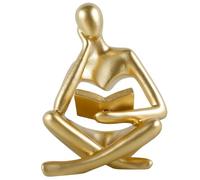 Abstract Thinker Bookend Decorative Thinker Statue Ornaments for Living Room Elegant Modern Resin Art Sculpture Bookshelf Decor Abstract Art Action Figurines for Home Office Study Desktop Collectible