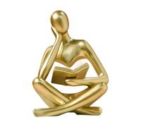 Abstract Thinker Statue, Aesthetic Resin Ornament, Reading Sculpture Figurine With Modern Style, Suitable For Desk, Art Helper, Statue Easy Use for Living Room Shelf Coffee Table Bathroom Fireplace