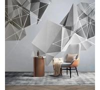 Abstract Three Dimensiona Geometric Creative Art Modern 3D Wallpaper Premium Textured Silk Neutral Tones Material Ideal for Living Room Bedroom-150cm×105cm