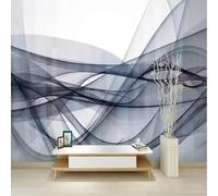 Abstract Three Dimensiona Smoke Creative Art Modern 3D Wallpaper Premium Textured Silk Neutral Tones Material Ideal for Living Room Bedroom-300cm×210cm