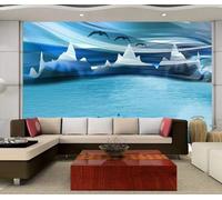 Abstract Three Dimensional Blue Lake Flying Birds 3D Wallpaper Luxury Home Dining Decor Paste Sofa Living Room The Wall for Bedroom Mural-400cm×280cm