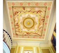 Abstract Three Dimensional Gold Floral Art 3D Wallpaper Textured Silk Easy Install Living Room Sofa Bedroom Dining Room Home Decoration Wall-300cm×210cm