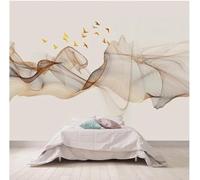 Abstract Three Dimensional Lines Flying Birds Art 3D Wallpaper Premium Textured Silk Study Dining Living Room Bedroom Sofa TV Wall Easy Install-350cm×256cm