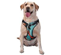 Abstract Three-Dimensional Painting Dog Harness for Small, Medium, and Large Dogs â€“ Reflective Straps, Adjustable Fit with Quick-Release Buckles