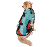 Abstract Three-Dimensional Painting Dog Hoodie for Medium and Large Dogs â€“ Soft Polyester Pet Clothes, Suitable for All Seasons