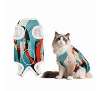 Abstract Three-Dimensional Painting Recovery Suit for Dogs Cats After Surgery,Pet Recovery Shirt, Dog Onesies Pet Surgery Recovery Suit