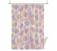 Abstract Tie Dye Art Shower Curtain for Bathroom, Purple Green Orange Gradient Print Waterproof Cloth Fabric Bathroom Accessories Set with 12 Rust Proof Plastic Hooks, 72” x 84”