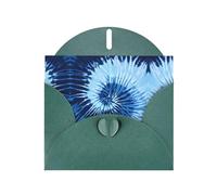 Abstract Tie Dye Dark Green prints Greeting Cards 6x4-inch with Envelope | Perfect for writing greetings and thank-you notes