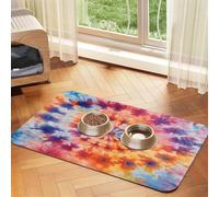 Abstract Tie Dye Swirl Pet Feeding Mat 40x60cm