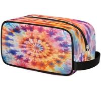 Abstract Tie Dye Swirl Toiletry Bag for Travel, Cosmetic Makeup Bag Waterproof Polyester Shaving Bag for Men Women Kids, Portable Organizer for Bathroom Gym Vacation